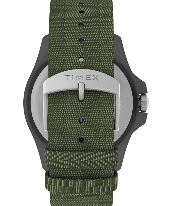 relojes | Timex Expedition North Freedive Ocean Reloj de 46 mm con correa de tela reciclada Verde Gris hombres Z8X2137