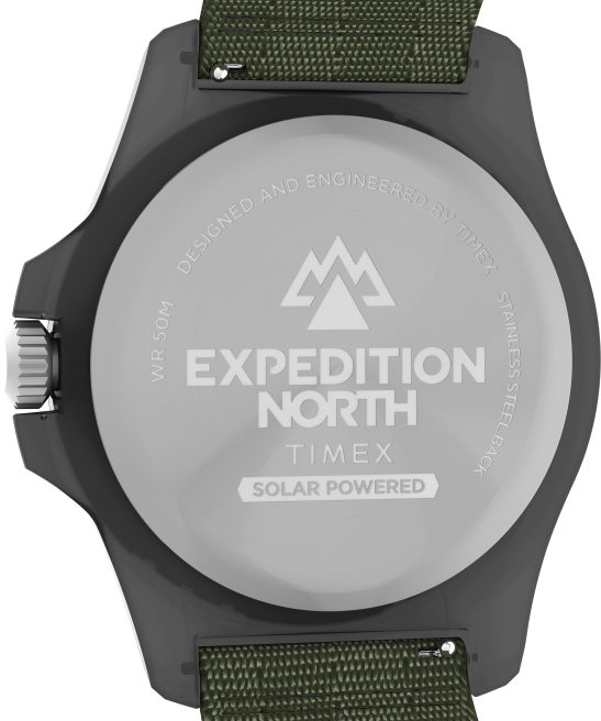relojes | Timex Expedition North Freedive Ocean Reloj de 46 mm con correa de tela reciclada Verde Gris hombres Z8X2137