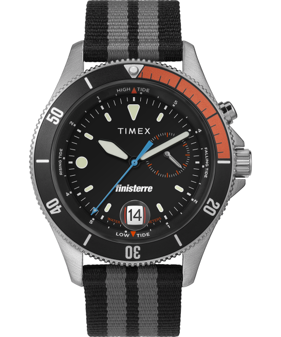 relojes | Timex x reloj finisterre de 41 mm con correa de tela acero inoxidable/negro hombres Z8X2112
