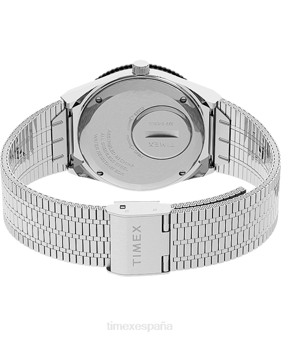 relojes | Q Timex Reloj con pulsera de acero inoxidable de 36 mm. acero inoxidable/azul mujer Z8X2343