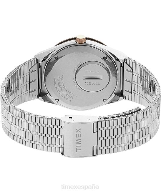 relojes | Q Timex Reloj con pulsera de acero inoxidable de 36 mm. acero inoxidable/tono plateado mujer Z8X2348
