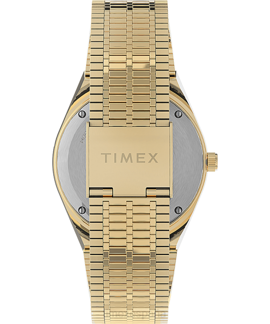 relojes | Q Timex Reloj con pulsera de acero inoxidable de 36 mm. tono dorado/crema mujer Z8X2349