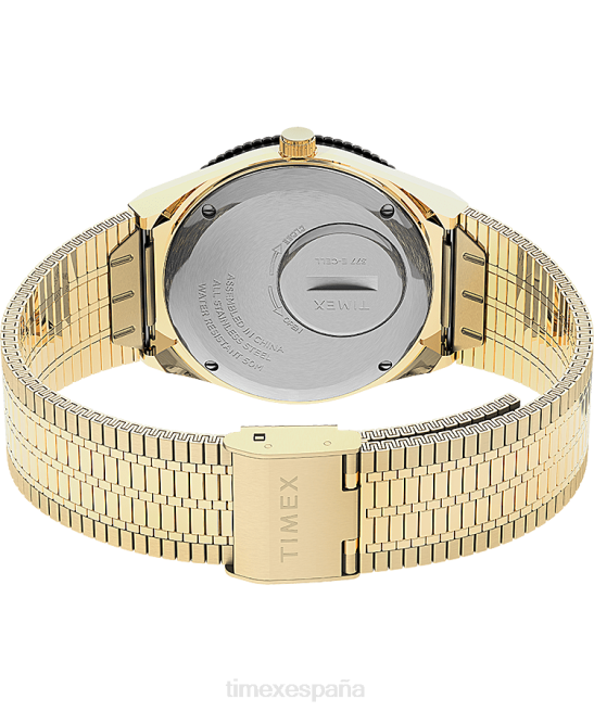 relojes | Q Timex Reloj con pulsera de acero inoxidable de 36 mm. tono dorado/crema mujer Z8X2349