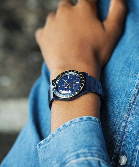 relojes | Q Timex reloj celestial de 36 mm con correa de expansión de acero inoxidable azul mujer Z8X2327