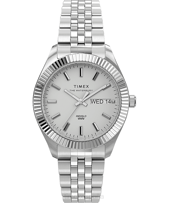 relojes | Timex Reloj Legacy Boyfriend de 36 mm con pulsera de acero inoxidable acero inoxidable/blanco mujer Z8X2378