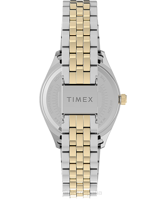 relojes | Timex Reloj Legacy Boyfriend de 36 mm con pulsera de acero inoxidable bicolor/tono dorado mujer Z8X2336