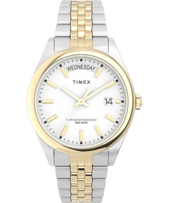 relojes | Timex Reloj Legacy con fecha y día de 36 mm con pulsera de acero inoxidable. bicolor/blanco mujer Z8X2365