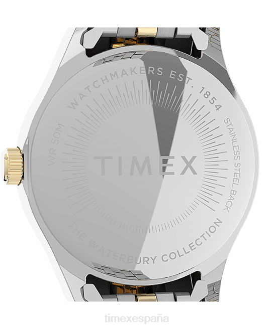 relojes | Timex Reloj Waterbury tradicional de 34 mm con pulsera de acero inoxidable. bicolor/tono plateado mujer Z8X2369