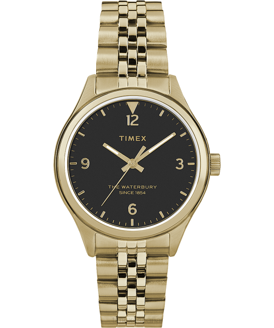 relojes | Timex Reloj Waterbury tradicional de 34 mm con pulsera de acero inoxidable. tono dorado/negro mujer Z8X2359