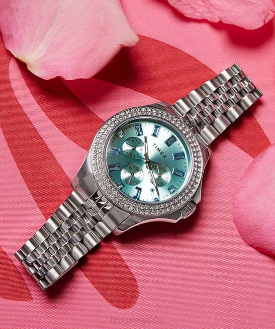 relojes | Timex Reloj kaia multifunción de 40 mm con pulsera de acero inoxidable. tono plateado/azul mujer Z8X2353