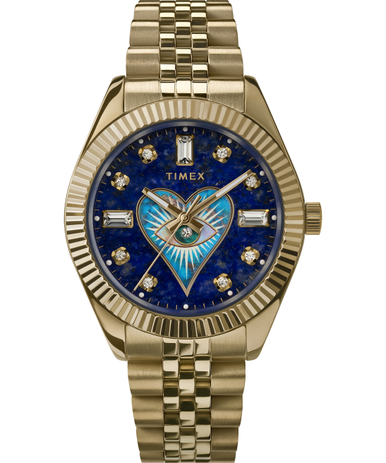 relojes | Timex reloj Legacy x Jacquie Aiche lapislázuli Tribe Eye de 36 mm tono dorado/azul mujer Z8X2321