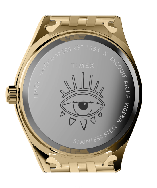 relojes | Timex reloj Legacy x Jacquie Aiche lapislázuli Tribe Eye de 36 mm tono dorado/azul mujer Z8X2321