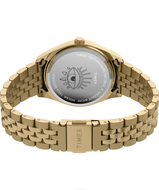 relojes | Timex reloj Legacy x Jacquie Aiche lapislázuli Tribe Eye de 36 mm tono dorado/azul mujer Z8X2321