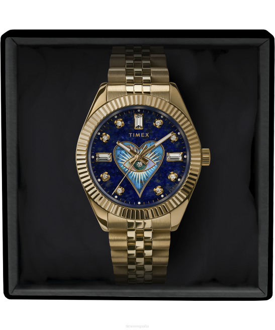 relojes | Timex reloj Legacy x Jacquie Aiche lapislázuli Tribe Eye de 36 mm tono dorado/azul mujer Z8X2321
