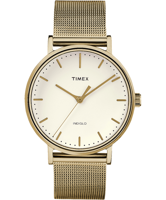 relojes | Timex reloj fairfield de 37 mm con correa de malla tono dorado/natural mujer Z8X2350