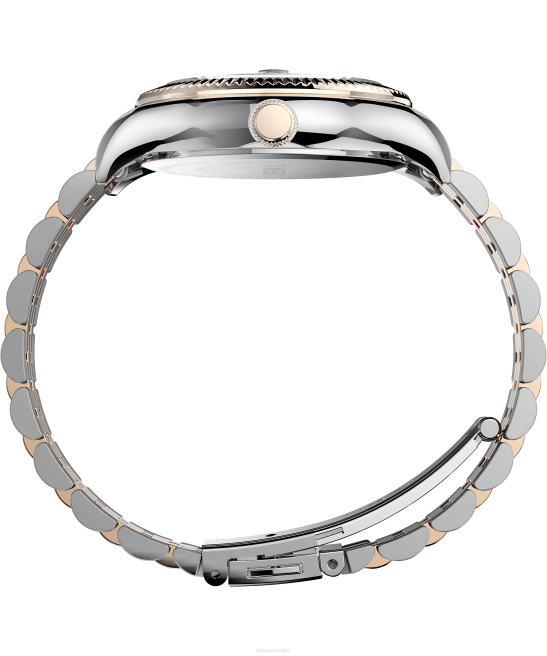 relojes | Timex reloj heredado de 34 mm con pulsera de acero inoxidable bicolor/tono plateado mujer Z8X2337
