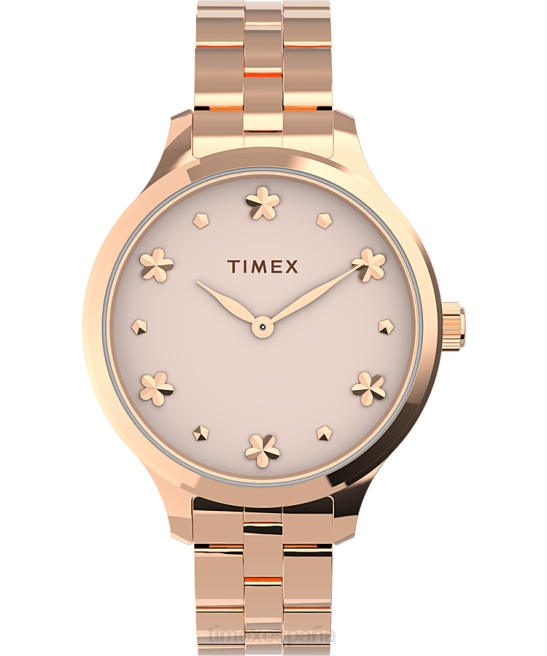 relojes | Timex reloj peyton de 36 mm con pulsera de acero inoxidable tono oro rosa/rosa mujer Z8X2339