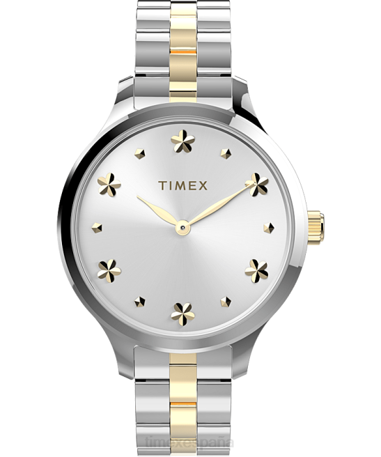 relojes | Timex reloj peyton de 36 mm con pulsera de acero inoxidable tono plateado/dos tonos mujer Z8X2358
