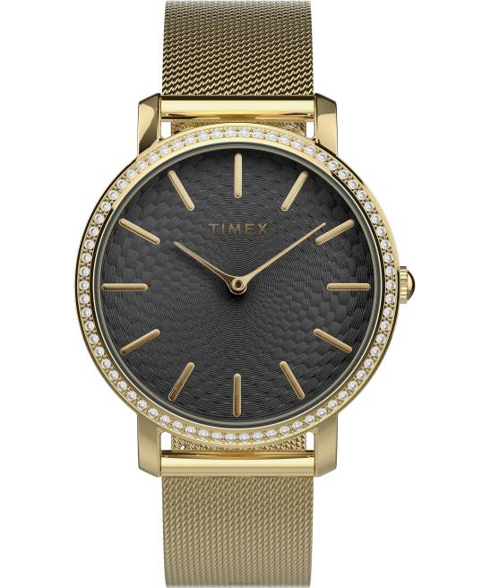 relojes | Timex trascender reloj con pulsera de acero inoxidable de 34 mm tono dorado/negro mujer Z8X2341