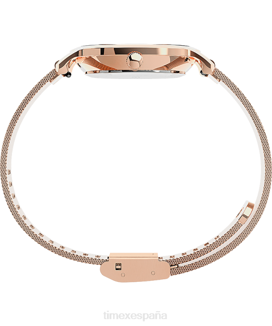 relojes | Timex trascender reloj de 31 mm con correa de malla de acero inoxidable tono oro rosa/rosa mujer Z8X2362