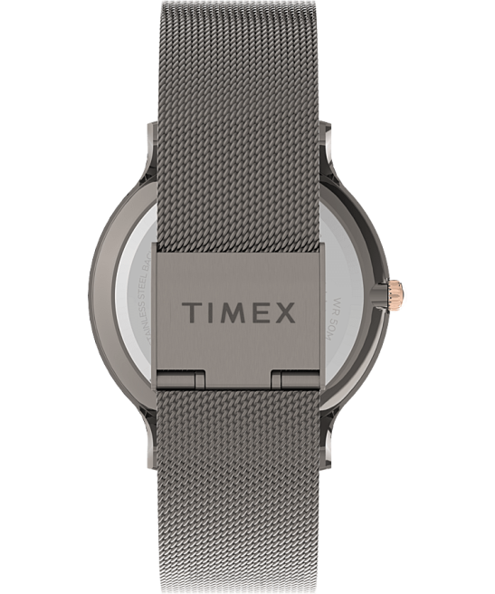 relojes | Timex trascender reloj de 38 mm con correa de malla de acero inoxidable bronce/negro mujer Z8X2355