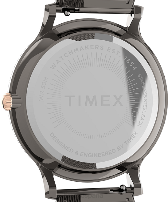 relojes | Timex trascender reloj de 38 mm con correa de malla de acero inoxidable bronce/negro mujer Z8X2355