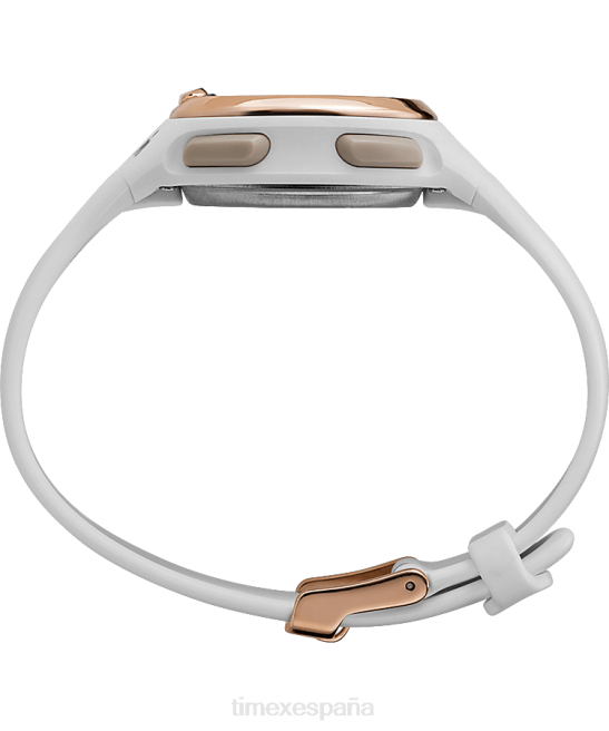 relojes | Timex Reloj de actividad y frecuencia cardíaca ironman heartfit transit+ de 33 mm con correa de resina blanco/tono oro rosa mujer Z8X2403