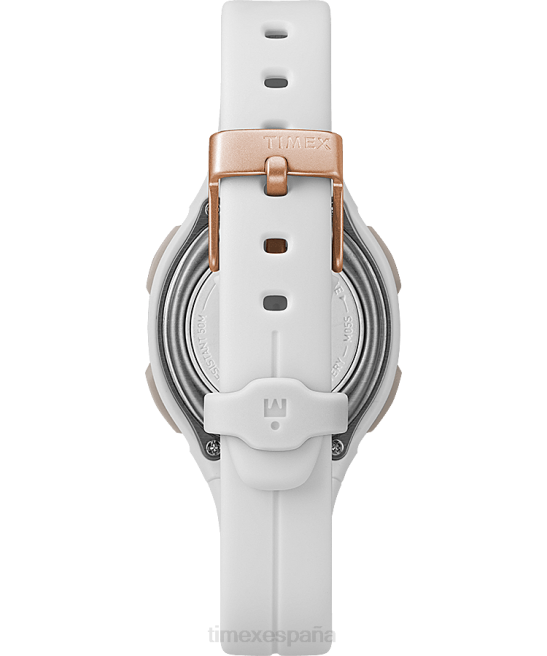 relojes | Timex Reloj de actividad y frecuencia cardíaca ironman heartfit transit+ de 33 mm con correa de resina blanco/tono oro rosa mujer Z8X2403