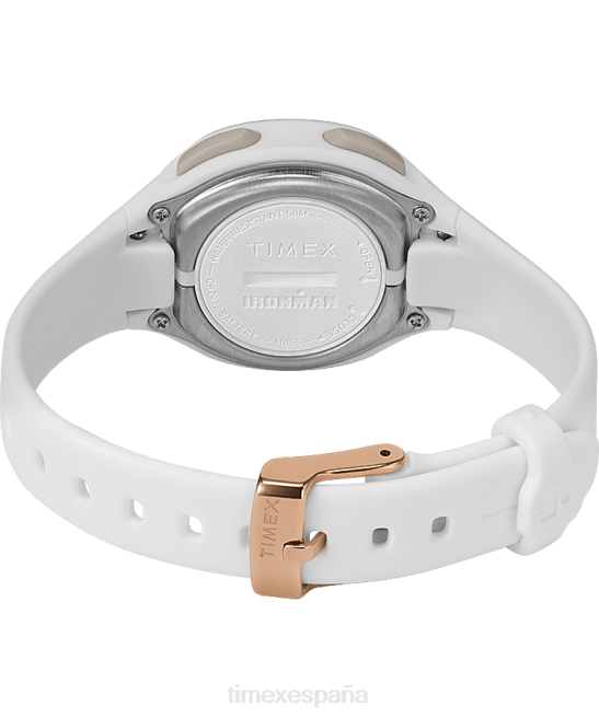 relojes | Timex Reloj de actividad y frecuencia cardíaca ironman heartfit transit+ de 33 mm con correa de resina blanco/tono oro rosa mujer Z8X2403