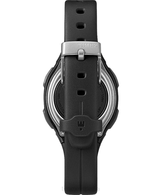 relojes | Timex Reloj de actividad y frecuencia cardíaca ironman heartfit transit+ de 33 mm con correa de resina negro/tono plateado mujer Z8X2402