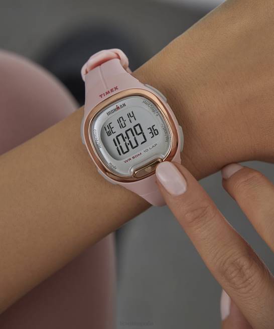 relojes | Timex Reloj de actividad y frecuencia cardíaca ironman heartfit transit+ de 33 mm con correa de resina tono morado/oro rosa mujer Z8X2410