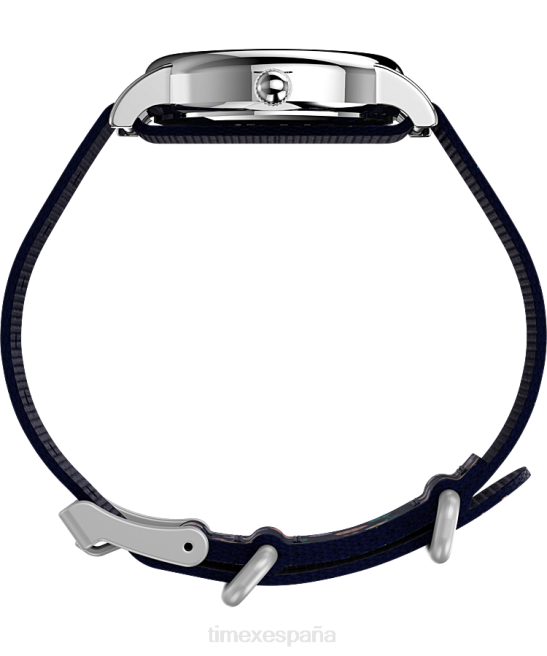 relojes | Timex Reloj Weekender x Peanuts floral de 31 mm con correa de tela tono plateado/azul/blanco mujer Z8X2399